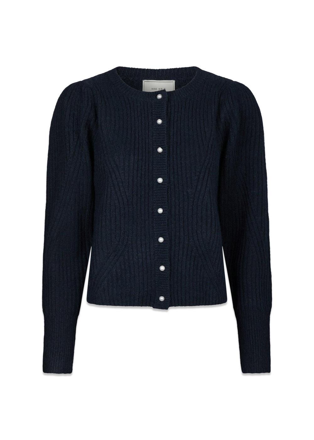 Puli Knit cardigan - Navy-Knitwear-Neo Noir-Butler Loftet