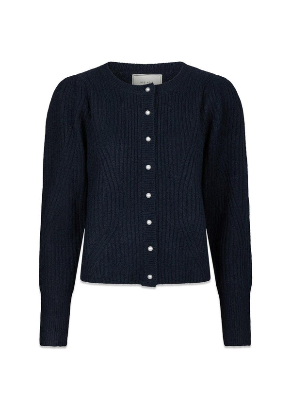Puli Knit cardigan - Navy-Knitwear-Neo Noir-Butler Loftet