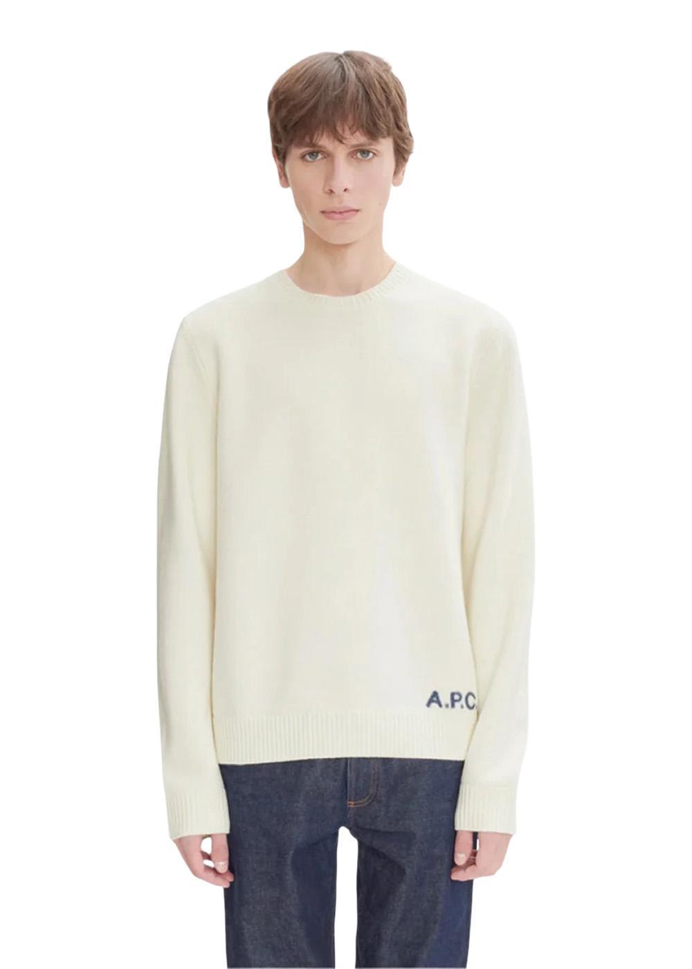 Pull Col Rond - Ecru-Knitwear-A.P.C-Butler Loftet