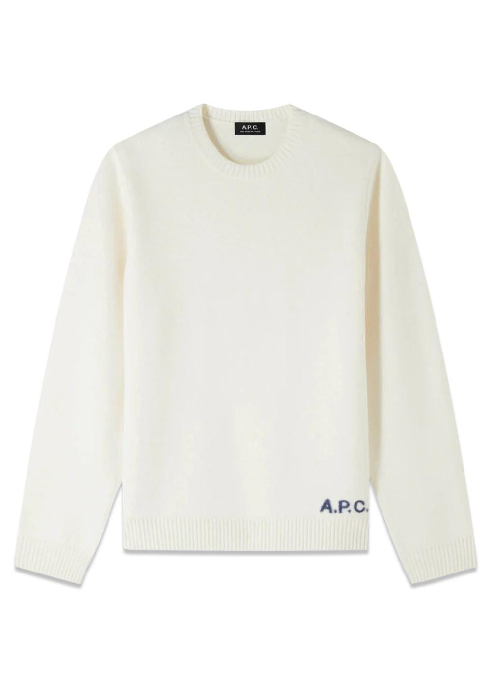 Pull Col Rond - Ecru-Knitwear-A.P.C-Butler Loftet