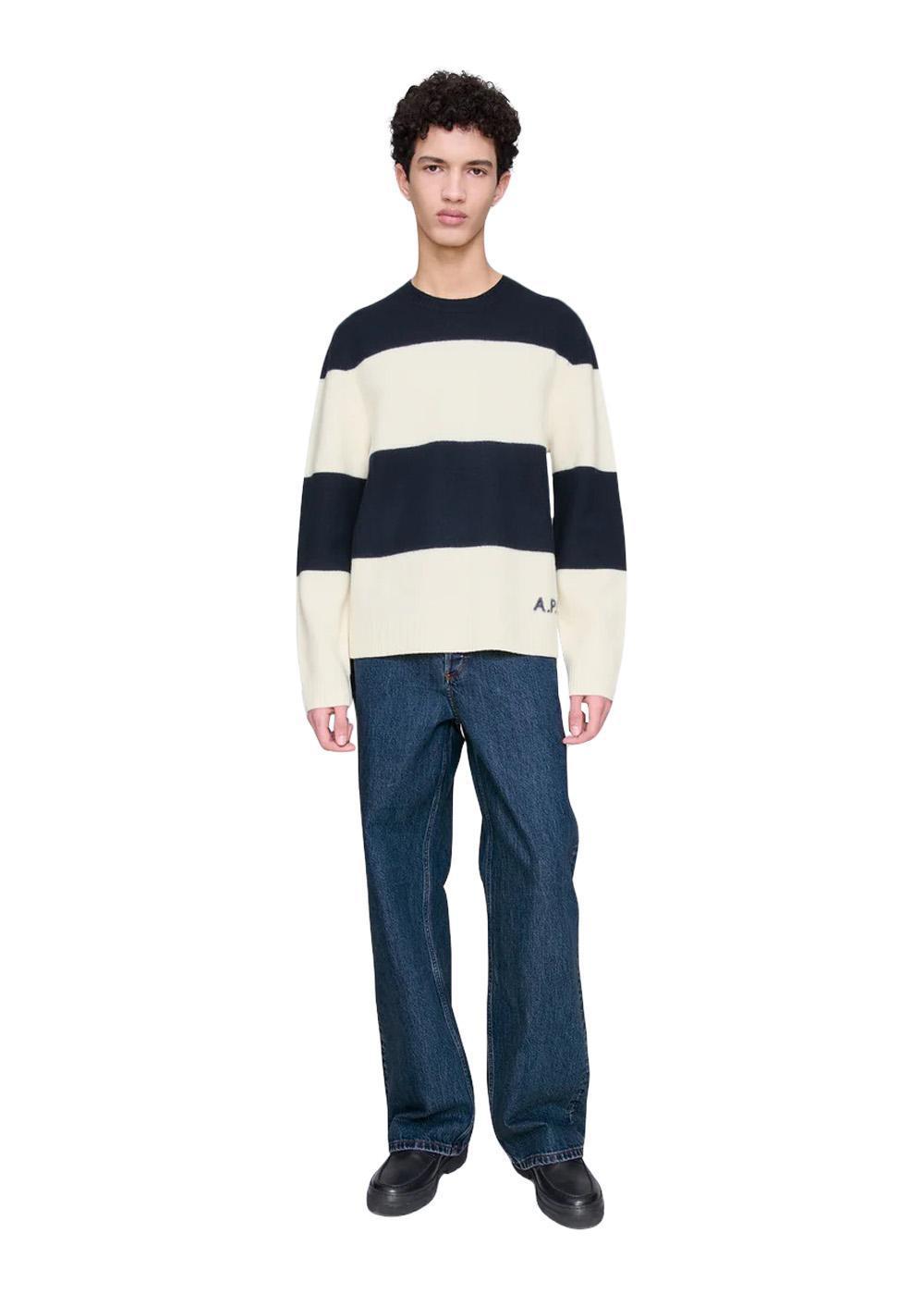 Pull Edwardo - Dark Navy / Ecru-Knitwear-A.P.C-Butler Loftet
