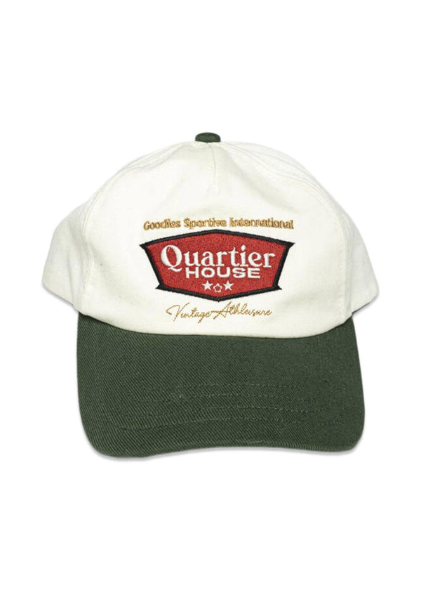 QUARTIER PARISIEN CAP - Ecru/Green-Headwear-Goodies Sportive-Butler Loftet