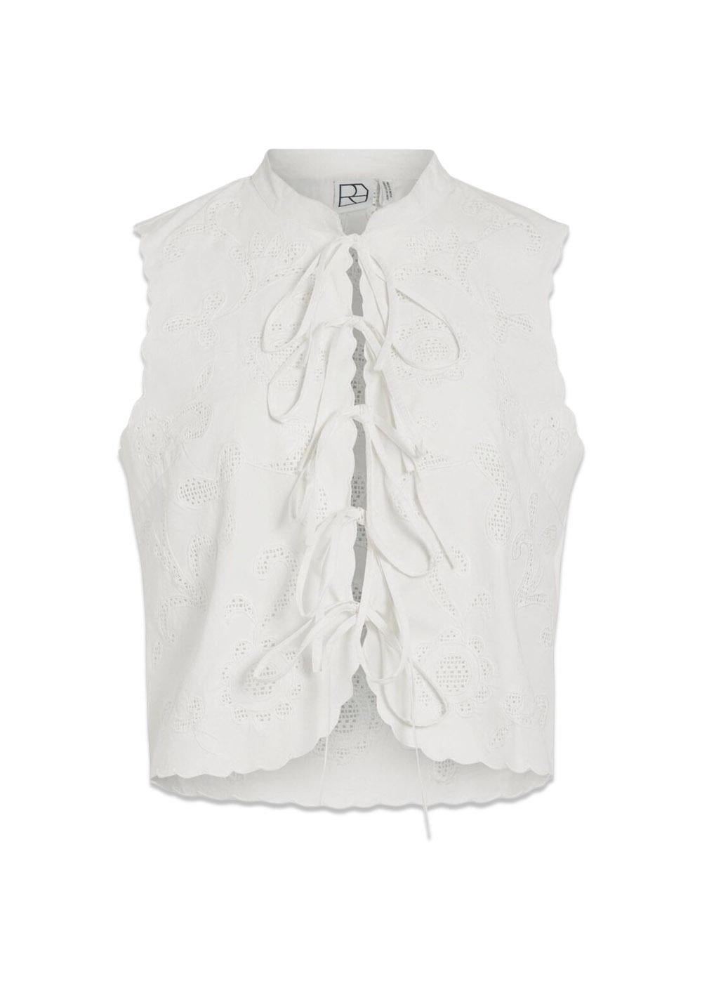 ROUAMELINE CHINA COLLAR TOP - Cloud Dancer-Top-ROUGE EDIT-Butler Loftet