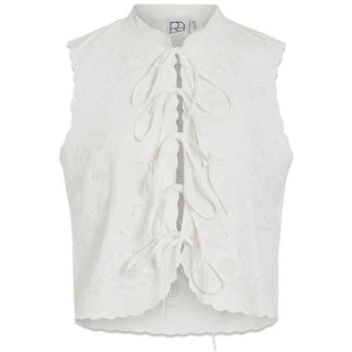 ROUAMELINE CHINA COLLAR TOP - Cloud Dancer-Top-ROUGE EDIT-Butler Loftet