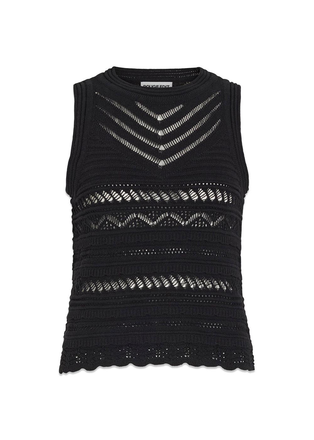 ROUDELPHINE S/L O_NECK KNIT TOP - Meteorite-Top-ROUGE EDIT-Butler Loftet