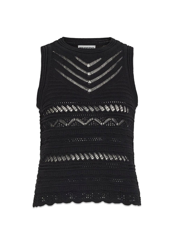 ROUDELPHINE S/L O_NECK KNIT TOP - Meteorite-Top-ROUGE EDIT-Butler Loftet