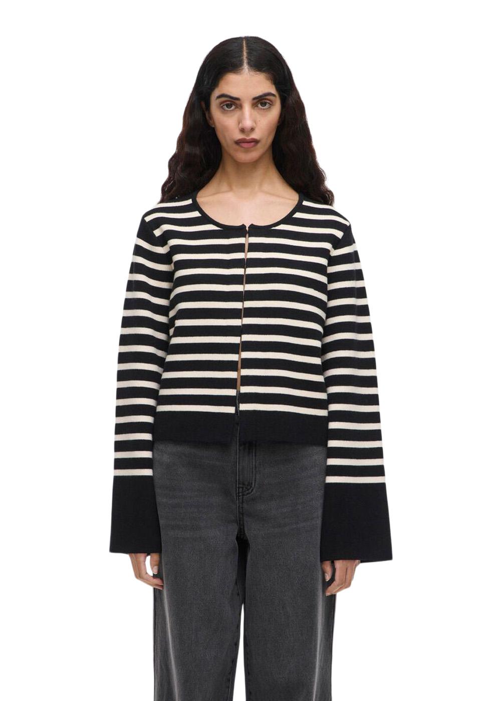 ROUEMMA LS SHORT CARDIGAN - Meteorite/Birch-Knitwear-ROUGE EDIT-Butler Loftet