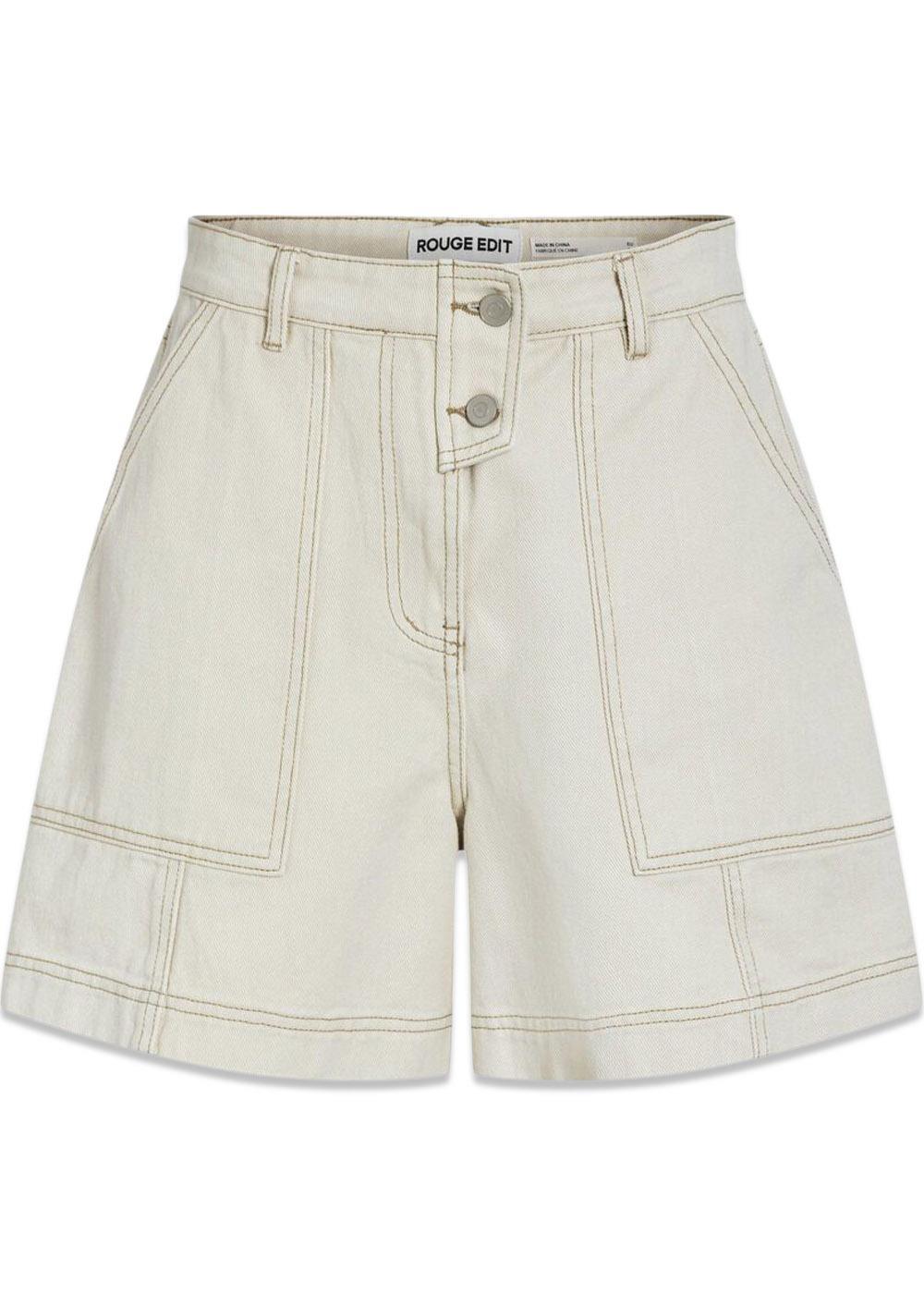 ROUNOVA DENIM SHORTS - Birch-Shorts-ROUGE EDIT-Butler Loftet
