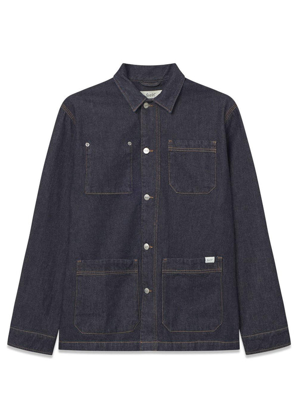ROWAN DENIM OVERSHIRT - Dark Denim-Shirts-Forét-Butler Loftet