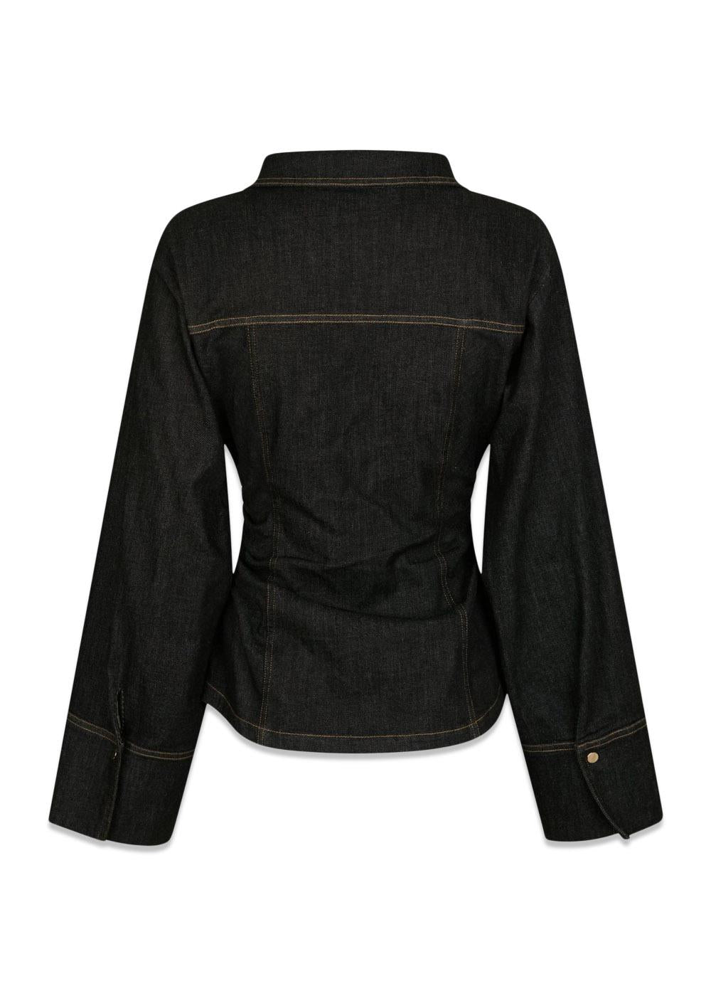 Rabia Denim Shirt - Black-Shirts-Neo Noir-Butler Loftet