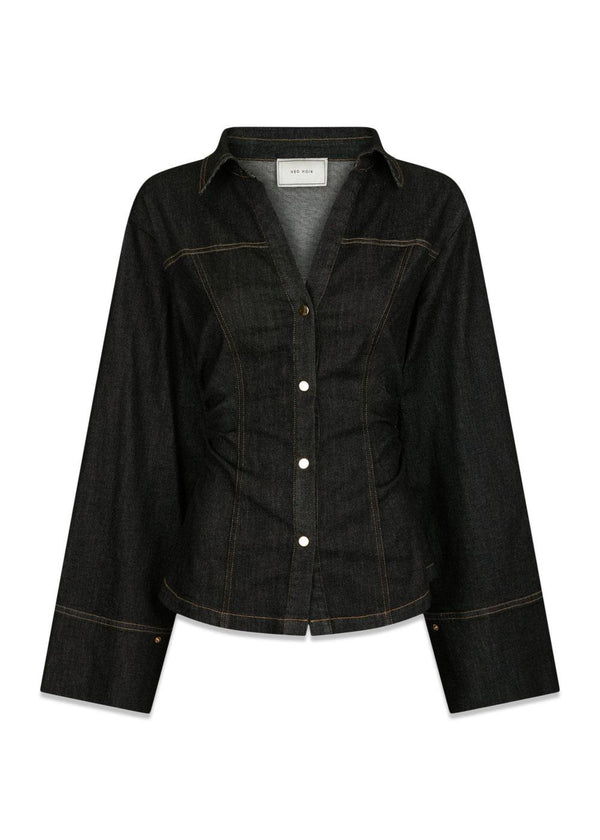 Rabia Denim Shirt - Black-Shirts-Neo Noir-Butler Loftet