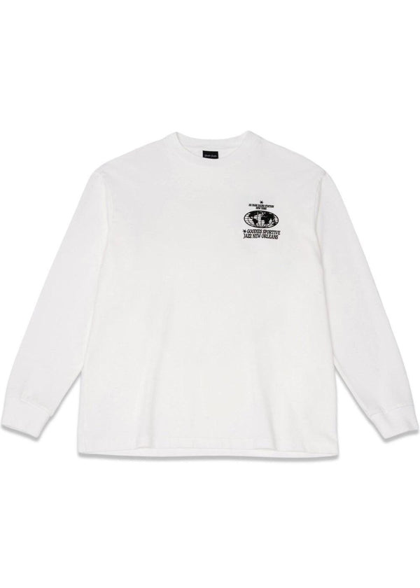 Radio Station Long Sleeve - White-T-shirts-Goodies Sportive-Butler Loftet