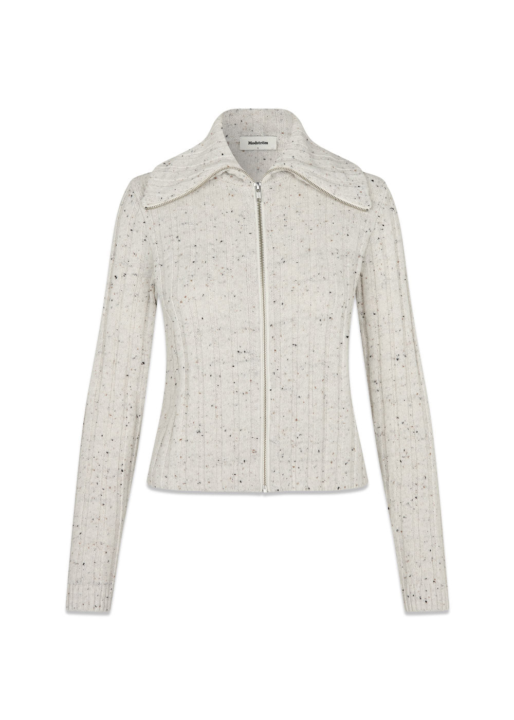 Raulmd rollneck cardigan - Sand Speckle-Knitwear-Modström-Butler Loftet