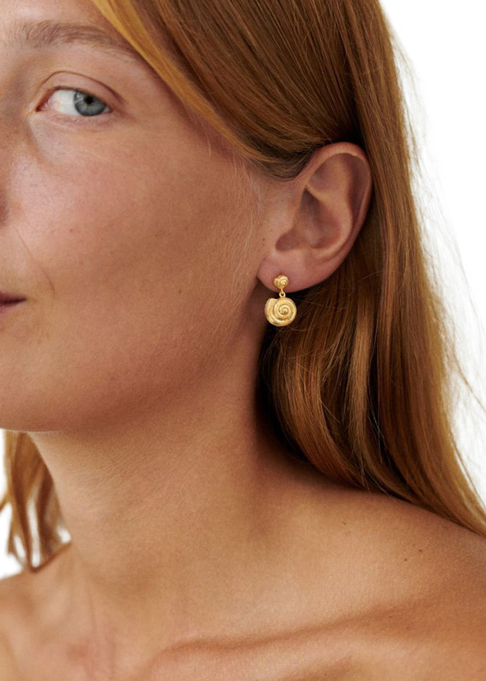 Reef Earrings length 18 mm - Goldplated