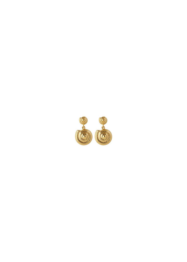 Reef Earrings length 18 mm - Goldplated