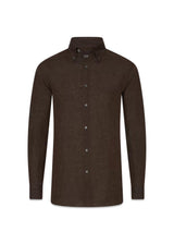 Reg Fit BD Signature Linen - Brown-Shirts-Oscar Jacobson-Butler Loftet