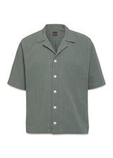 Reg Fit Cuban SS Seersucker Shirt - Balsam Green-Shirts-Oscar Jacobson-Butler Loftet