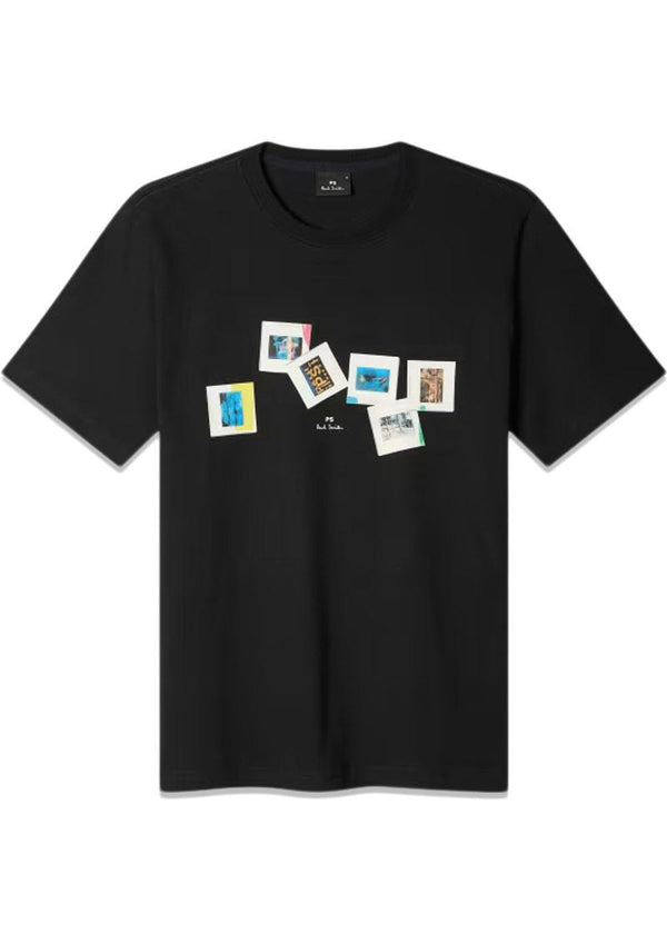 Reg Fit SS T-Shirt Slides - Black-T-shirts-Paul Smith - PS-Butler Loftet