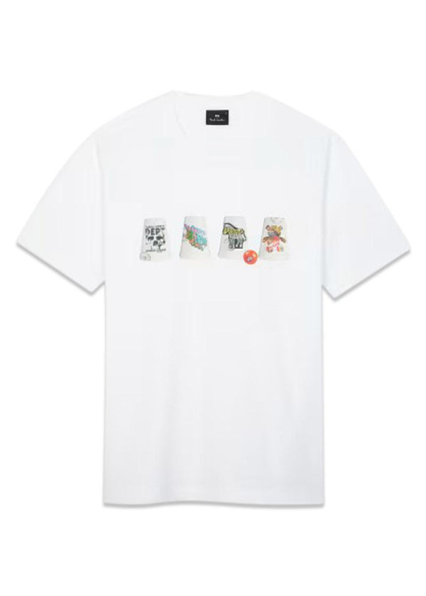 Reg Fit T-Shirt Cup - White-T-shirts-Paul Smith - PS-Butler Loftet