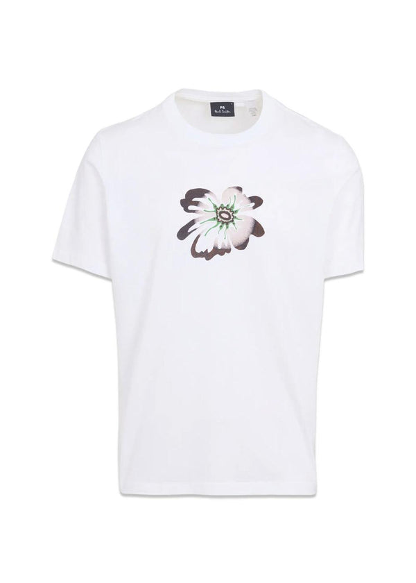 Reg Fit T-Shirt Flower - White-T-shirts-Paul Smith - PS-Butler Loftet