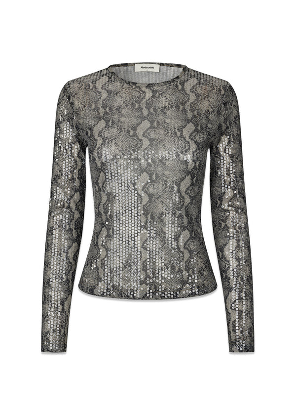 Rexmd print top - Sequin Snake-Top-Modström-Butler Loftet
