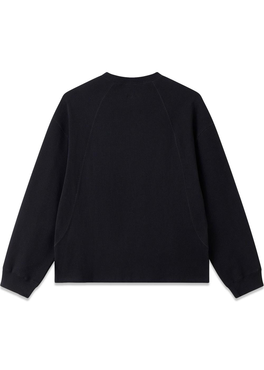 Rib Sweatshirt 'Black' - Black-Sweatshirts-Globe Studios-Butler Loftet