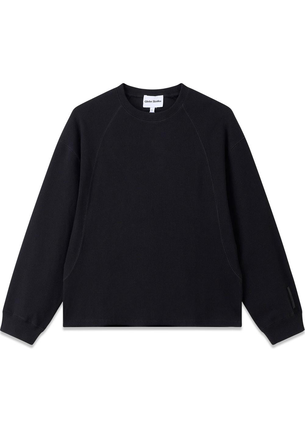 Rib Sweatshirt 'Black' - Black-Sweatshirts-Globe Studios-Butler Loftet