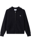 Rib Wool Knit Hoodie - Black-Knitwear-Globe Studios-Butler Loftet