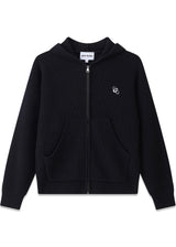 Rib Wool Knit Hoodie - Black-Knitwear-Globe Studios-Butler Loftet