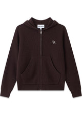 Rib Wool Knit Hoodie - Dark Brown-Knitwear-Globe Studios-Butler Loftet