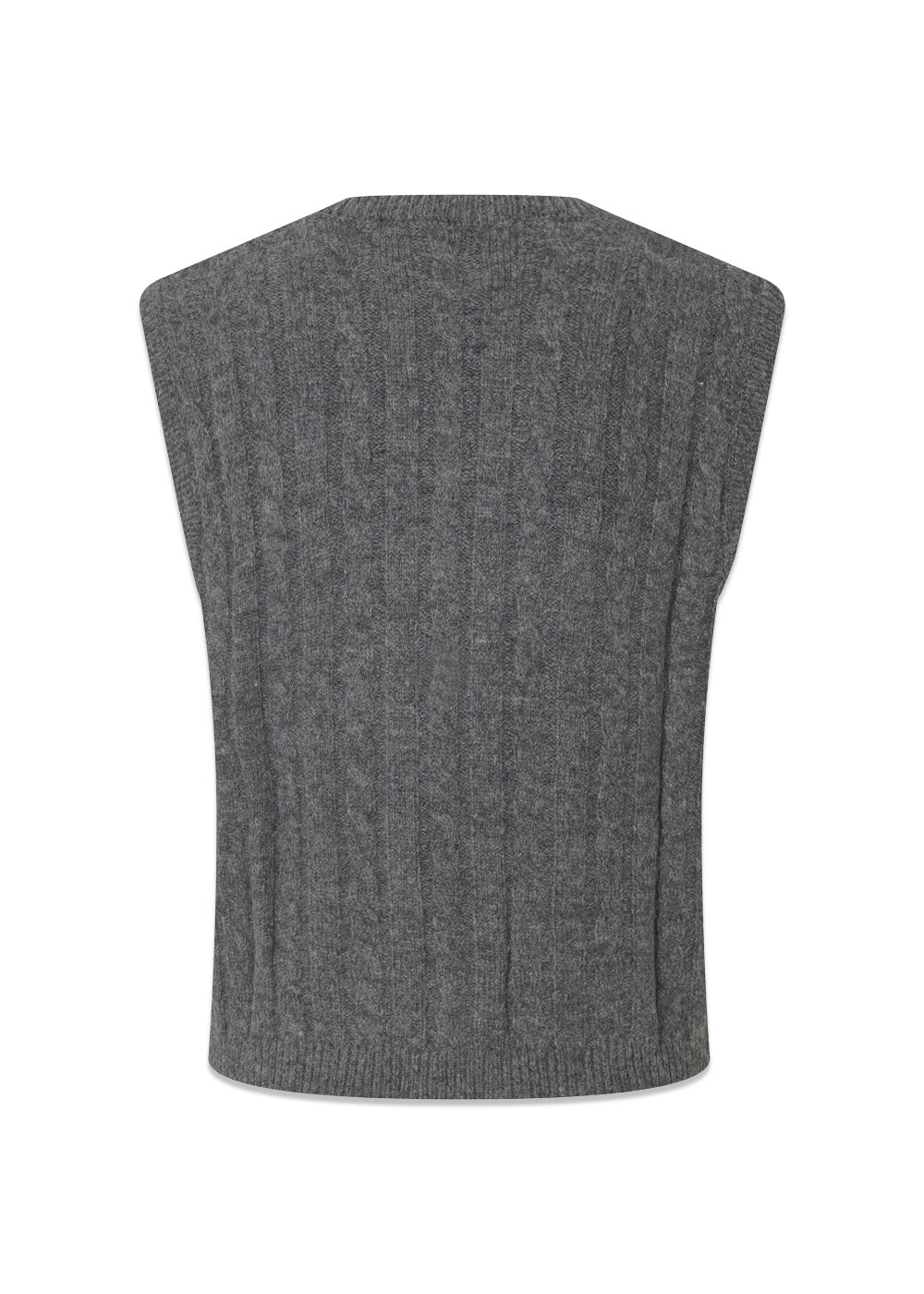 Risemd vest - Dark Grey Melange-Knitwear-Modström-Butler Loftet