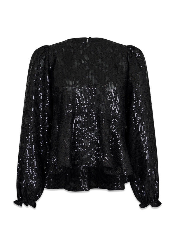 Rizzo Sequins Blouse - Black