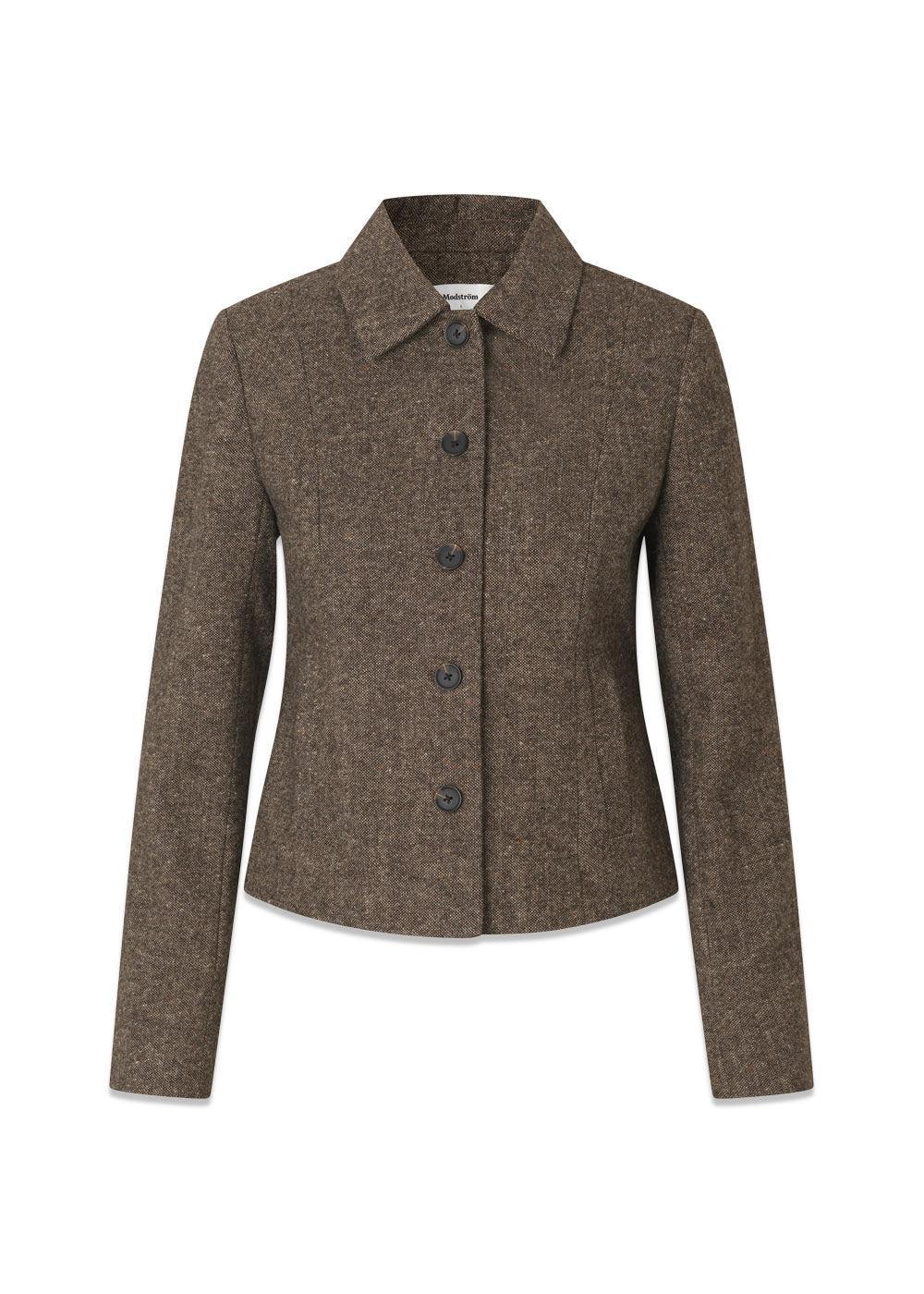 Rockymd blazer - Dark Brown Melange-Blazers-Modström-Butler Loftet