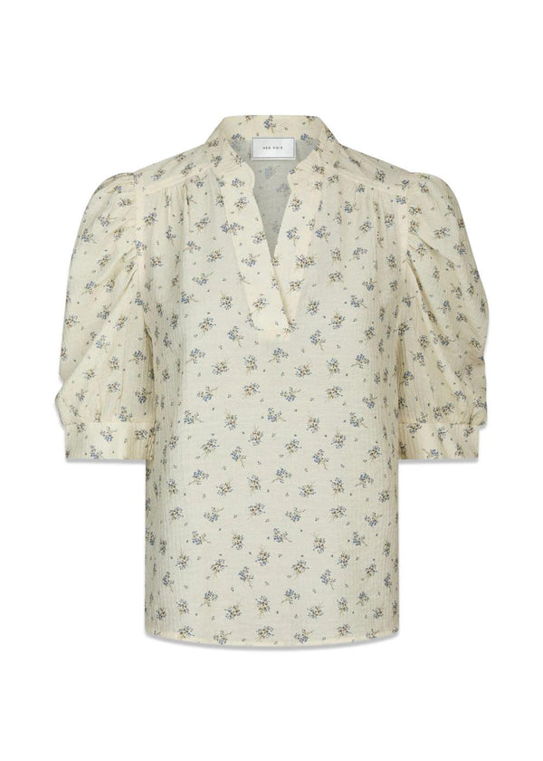 Roella Soft Fleur Blouse - Creme-Blouses-Neo Noir-Butler Loftet