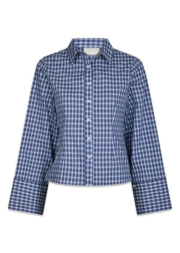 Rosa Check Shirt - Dark Blue-Shirts-Neo Noir-Butler Loftet