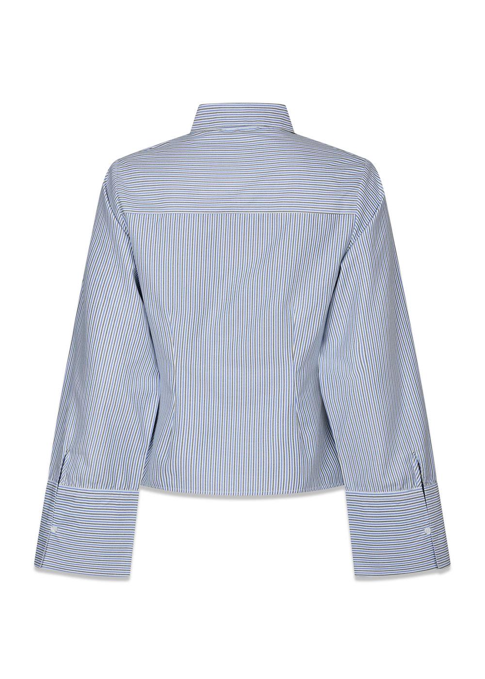 Rosa Double Stripe Shirt - Light Blue-Blouses-Neo Noir-Butler Loftet
