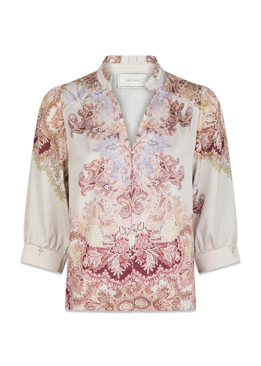 Roselle Artist Paisley Blouse - Ivory-Blouses-Neo Noir-Butler Loftet