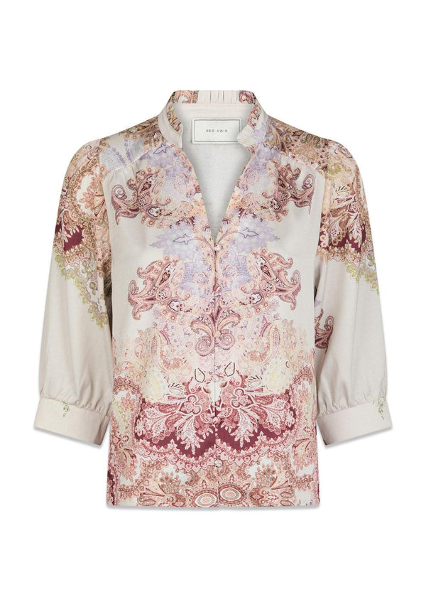 Roselle Artist Paisley Blouse - Ivory-Blouses-Neo Noir-Butler Loftet