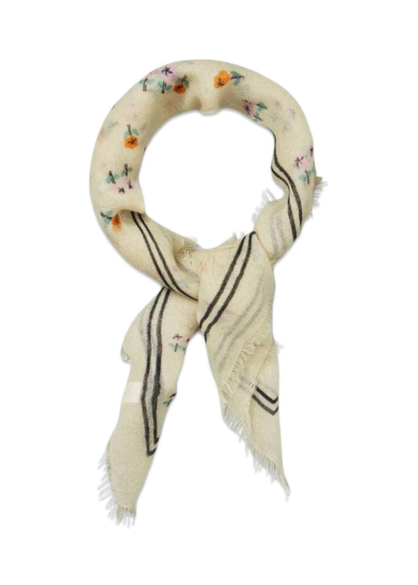 Rosie Woo Scarf - Eggnog Off White