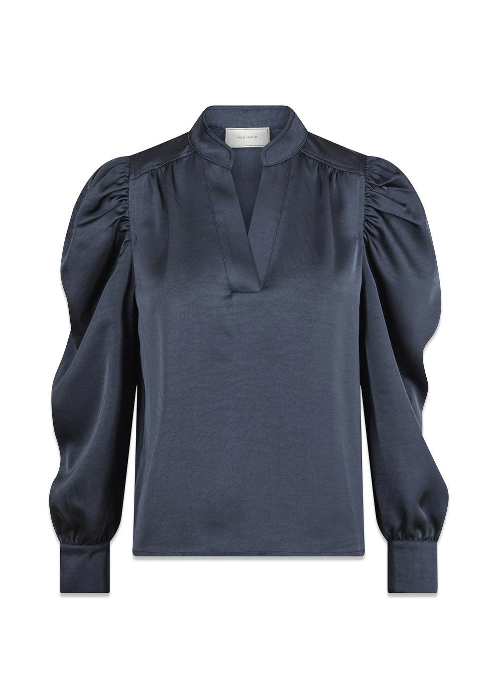 Rosslyn Heavy Sateen Blouse - Midnight Blue