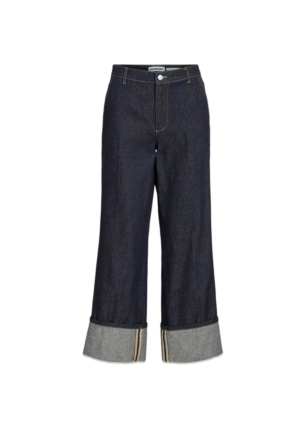 Roumartine rw 7/8 s-f denim - Dark Denim Blue-Jeans-ROUGE EDIT-Butler Loftet