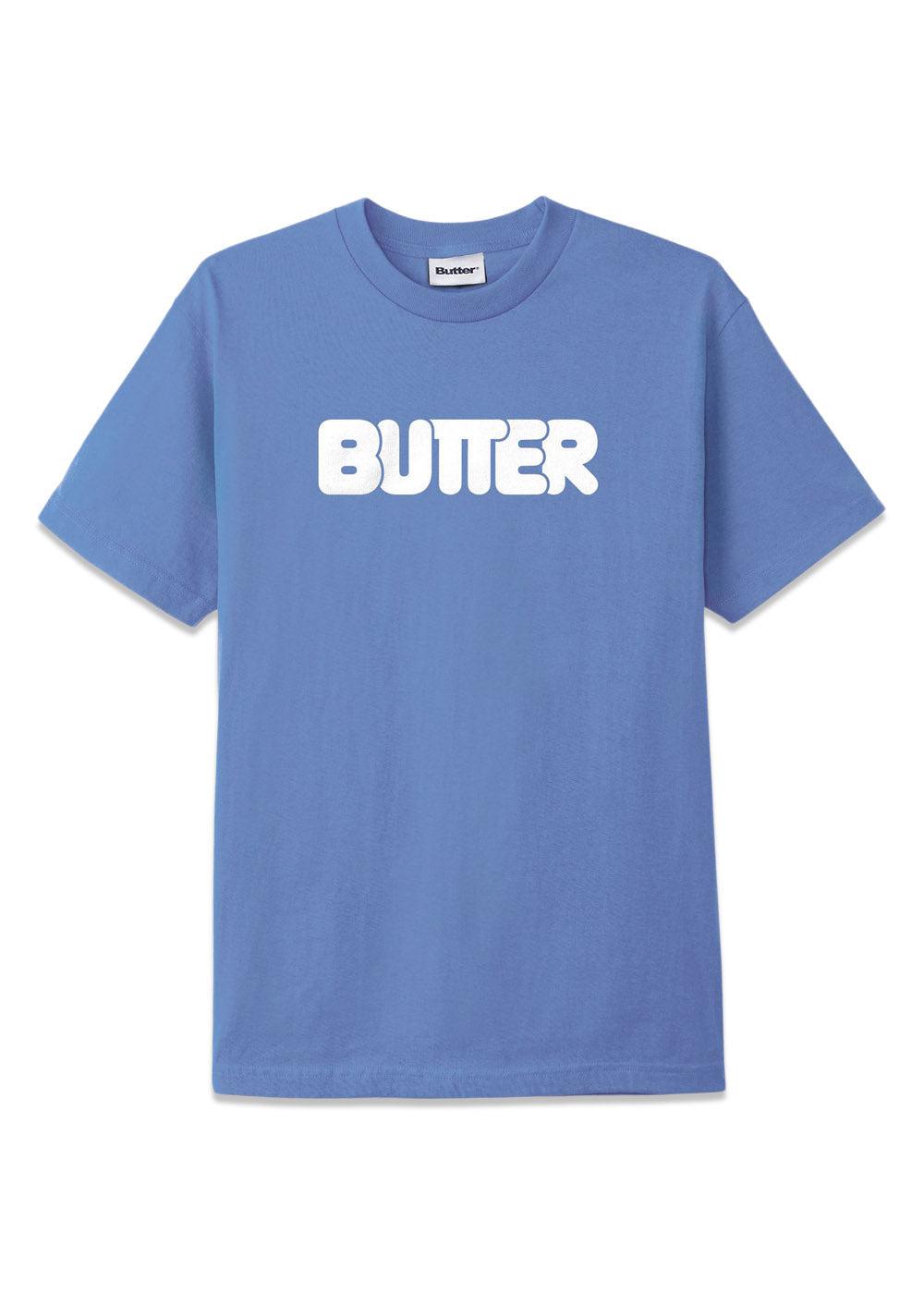 Butter Goods' Rounded Logo Tee - Periwinkle. Køb t-shirts her.