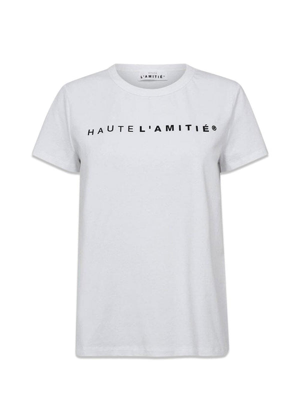 Rub Logo Tee - White-T-shirts-HAUTE L’AMITIÉ-Butler Loftet