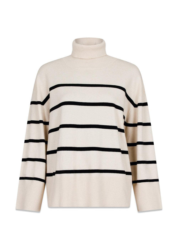 Ruby Stripe Knit Blouse - Sand