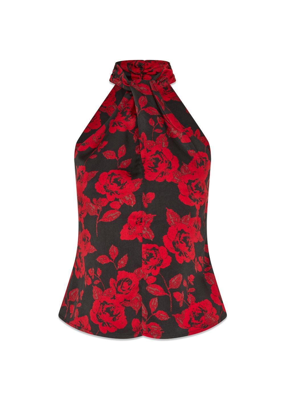 Ruthiemd print top - Racing Rose-Top-Modström-Butler Loftet