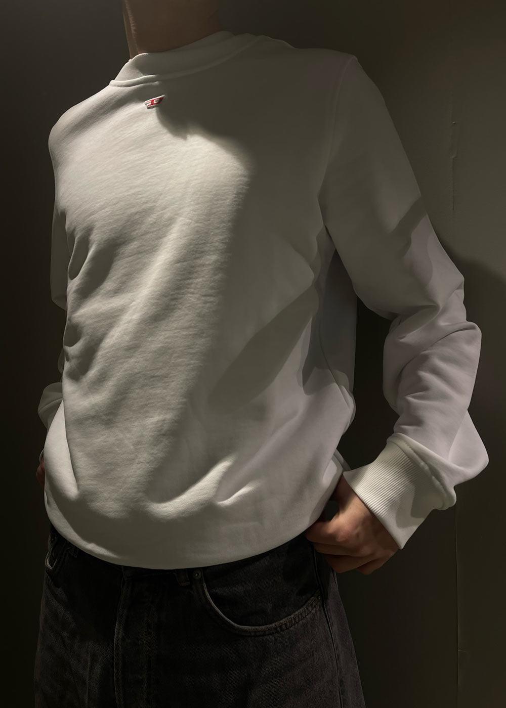 S-GINN-D SWEAT-SHIRT - Bright White-Sweatshirts-Diesel-Butler Loftet