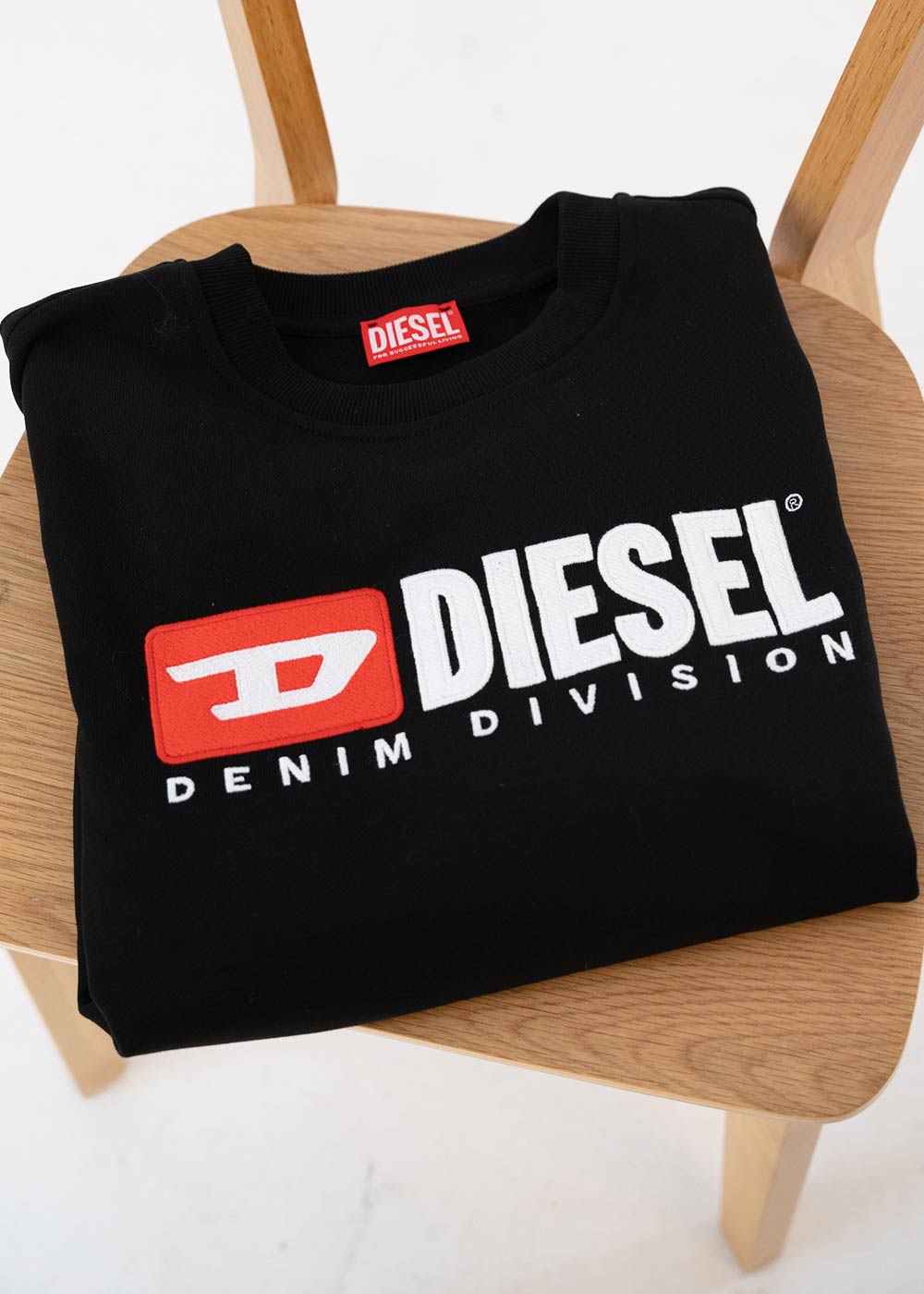 S-GINN-DIV SWEAT-SHIRT - Black Black Black-Sweatshirts-Diesel-Butler Loftet
