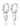 SLOAN earrings silver-plated - Silver Plated-Jewellery-Pilgrim-Butler Loftet