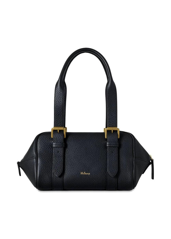 SMALL BOSTON HEAVY GRAIN - Black-Bags-Mulberry-Butler Loftet