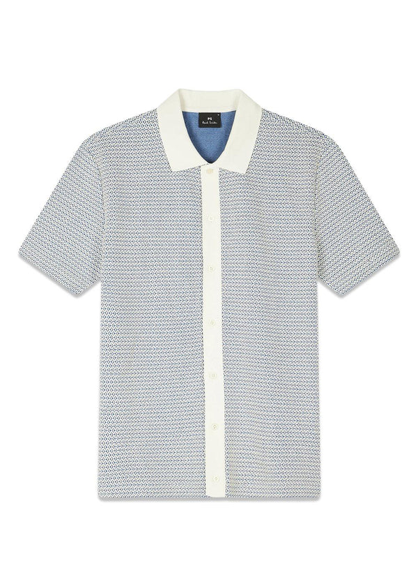 SS Polo Shirt Button Front - Blue